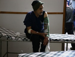 5. Fleeing displaced populations that are severely injured often need immediate emergency care, including surgical trauma and intensive care. With shortages in medical equipment, medicines and health staff in host countries, this care may not always be available, increasing the risk of permanent disabilities. Credit: WHO 5. Fleeing displaced populations that are severely injured often need immediate emergency care, including surgical trauma and intensive care. With shortages in medical equipment, medicines and health staff in host countries, this care may not always be available, increasing the risk of permanent disabilities. Credit: WHO