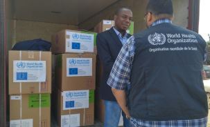 WHO delivers essential medical supplies to Benghazi-based clinic for internally displaced persons from Tawergha, and Benghazi Medical Centre