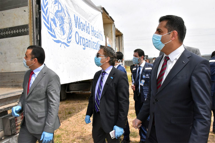 منظمة الصحة العالمية تسلم شحنة امدادات عاجلة لوزارة الصحة في إقليم كردستان العراق لمساعدتها على مكافحة كوفيد-19 منظمة الصحة العالمية تسلم شحنة امدادات عاجلة لوزارة الصحة في إقليم كردستان العراق لمساعدتها على مكافحة كوفيد-19
