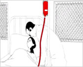 A doctor attends to a patient