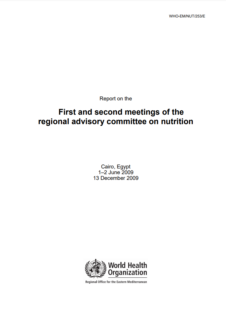 report_on_the_first_and_second_meetings_of_the_regional_advisory_committee_on_nutrition report_on_the_first_and_second_meetings_of_the_regional_advisory_committee_on_nutrition