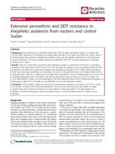 Permethrin and DDT resistence in Sudan, article cover page Permethrin and DDT resistence in Sudan, article cover page