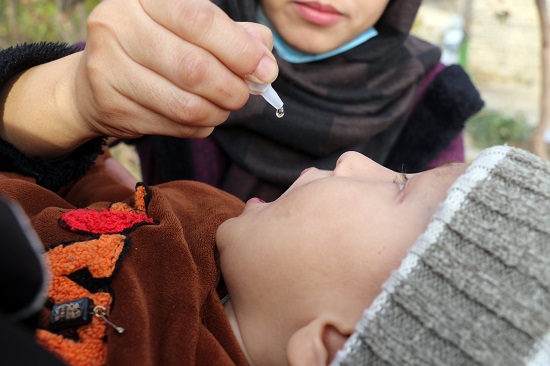 Female polio workers reaching every last child