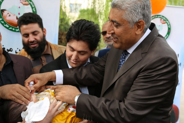 To mark the start of the week-long effort, inauguration ceremonies were held across the country. Herat provincial governor Asef Rahimi vaccinated local children in the ceremony.