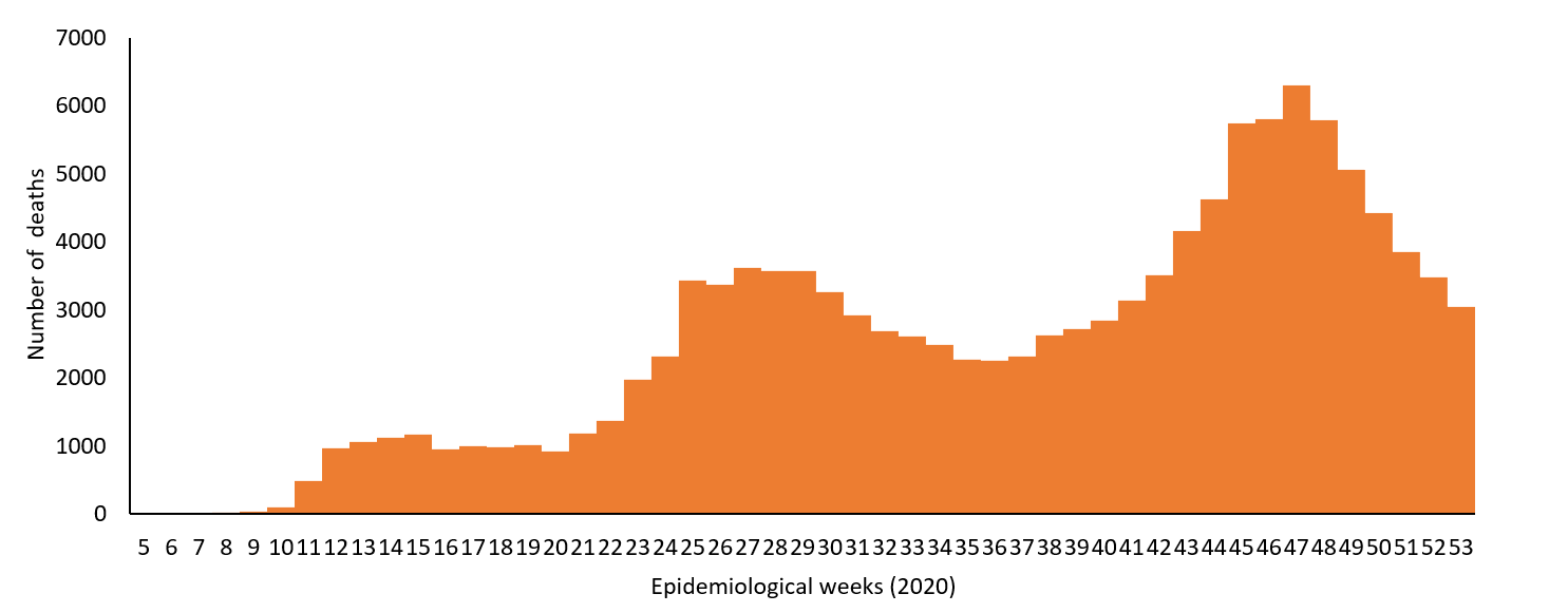 COVID-19epidemiological weeks for deaths