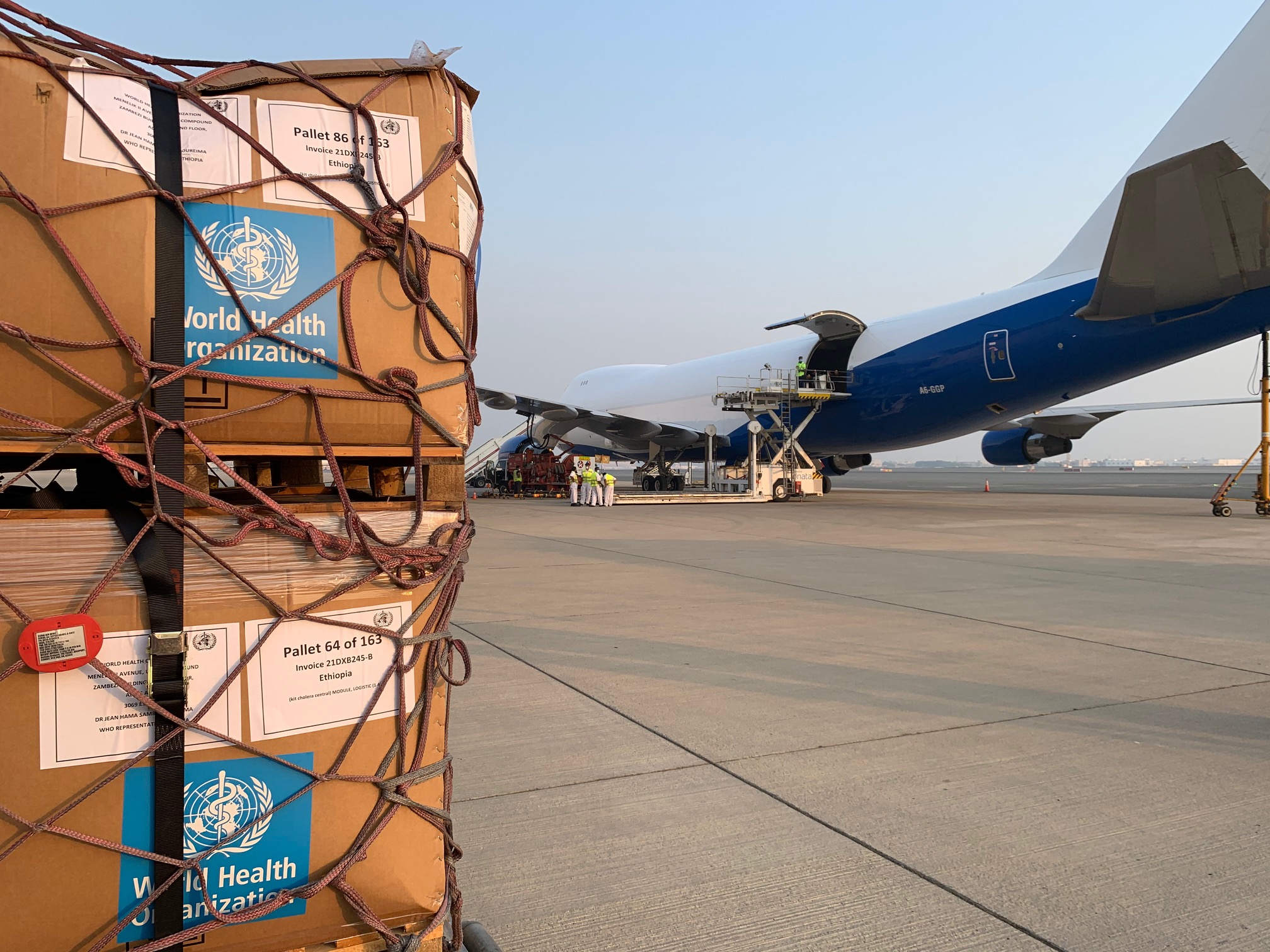 WHO logistics hub airlifts its largest single shipment of humanitarian cargo to Ethiopia