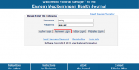 Editorial manager - Reviewer login