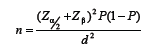 sample size determination formula