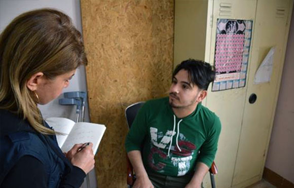21-year-old Ahmed Jamil was injured by an improvised explosive device on 11 December 2016 in Mosul