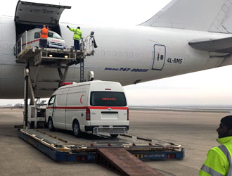 Fifteen ambulances airlifted into Iraq to serve trauma needs in Mosul