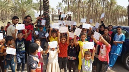 The national TB programme holds a campaign in 2014 to raise awareness of the disease at an internally displaced persons camp in Iraq