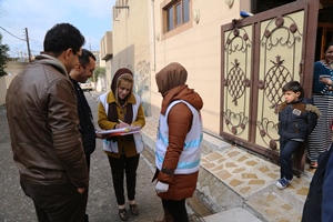 WHO staff conduct support supervision visits to ensure a quality polio campaign in Erbil