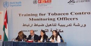 WHO supports training of 550 Tobacco Control Monitoring Officers in Jordan