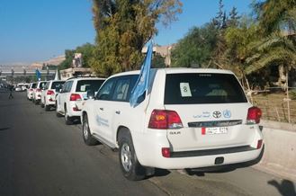 Convoy delivers aid to besieged communities of Madaya, Foua’a and Kafraya in Syria