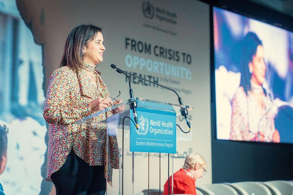 RD speaking during the Partnership event and ministerial dinner preceding the Seventy-seventh World Health Assembly. Geneva - 25 May 2024