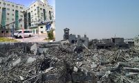 Al Wafa Medical Rehabilitation Hospital in Shejaiiyah neighbourhood, Gaza city, before and after its destruction in late July 2014 (photos provided by al Wafa).