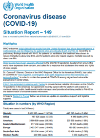 COVID-19 global situation reports COVID-19 global situation reports