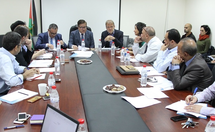 Minister of Health for Palestine, H.E. Dr. Jawad Awad and Head of the WHO oPt Office, Dr. Gerald Rockenschaub update counterparts on the humanitarian situation in Gaza and West Bank