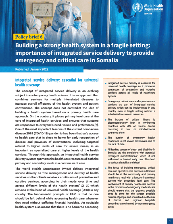 Shaping national health security in Somalia through field epidemiology training programmes