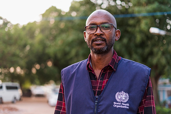 Dr Nader Makki, picture here, is in charge of the WHO operation in Gezira state, Sudan, responding to the health impact of the ongoing conflict in Khartoum, North Kordofan and other states.  Photo credit: WHO/ Ala Kheir