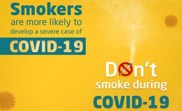 Smoking and vaping increases your chances of developing a severe case of COVID-19