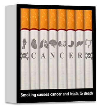 Smoking causes cancer and leads to death