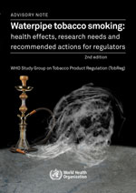 Image shows cover of Advisory note on waterpipe tobacco smoking: 2nd edition.